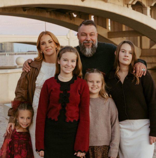 Owner of Bug & Bloom, Boyd Worthen, and his family