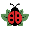 Bug & Bloom ladybug logo
